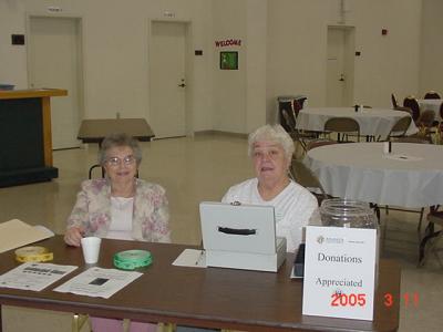 Ladies Auxiliary selling the dinner tickets