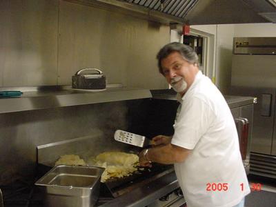 Preparing the potatoes